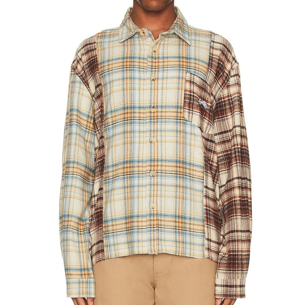 Civil Regime Classic Grunge Split Flannel in Multi